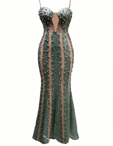 Rochie lunga SHEIN, verde