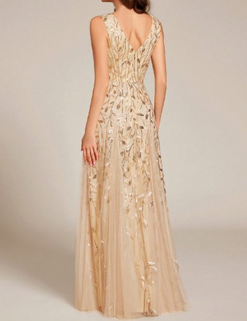 Rochie lunga Ever-Pretty, crem