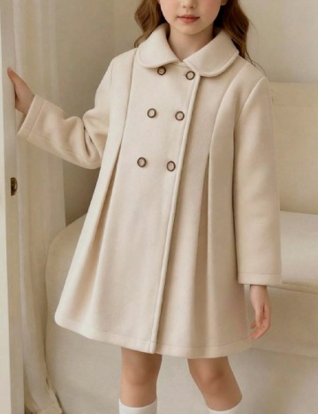 Palton Shein Kids, crem