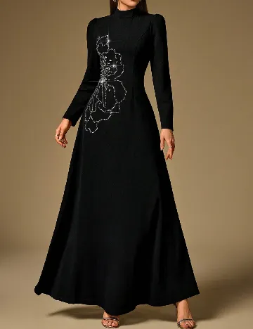 Rochie lunga Toleen, negru
