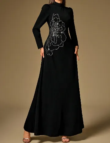 Rochie lunga Toleen, negru