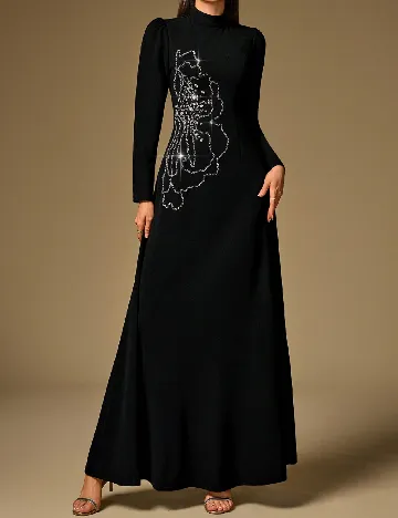 Rochie lunga Toleen, negru