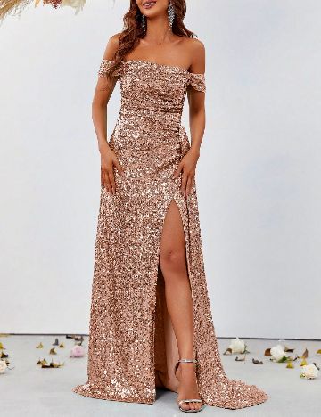 Rochie lunga Faeriesty, roz