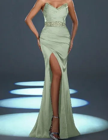 Rochie lunga Faeriesty, verde deschis
