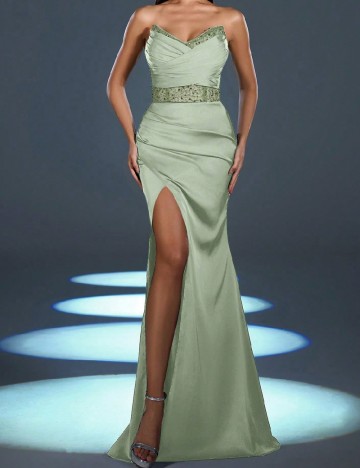 Rochie lunga Faeriesty, verde deschis