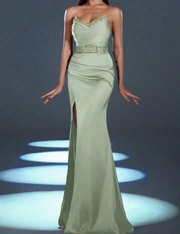 Rochie lunga Faeriesty, verde deschis