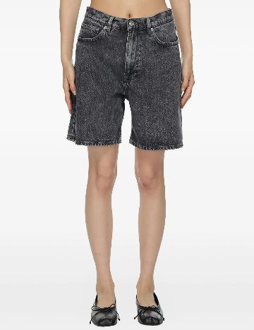 Pantaloni scurti Samsoe Samsoe, gri