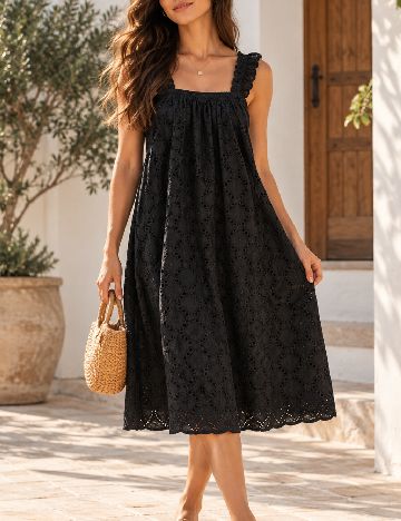 Rochie medie Samsoe Samsoe, negru