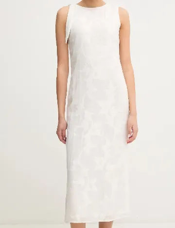 Rochie medie Samsoe Samsoe, alb