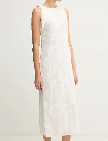 Rochie medie Samsoe Samsoe, alb