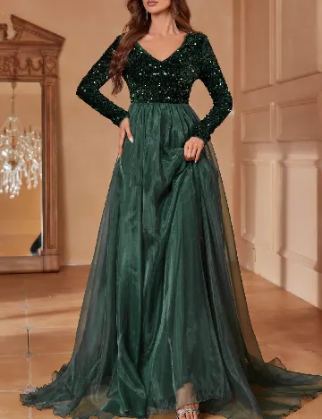 Rochie lunga Faeriesty, verde