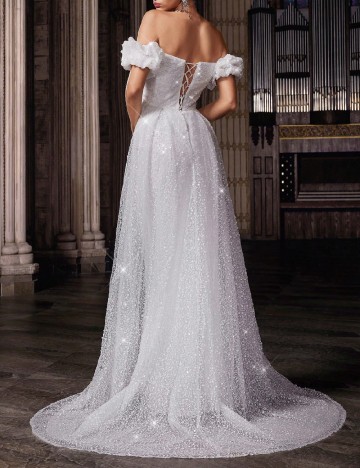 Rochie lunga LUVISTRUE, alba