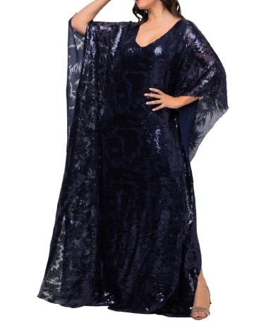 Rochie lunga Ulla Popken, bleumarin