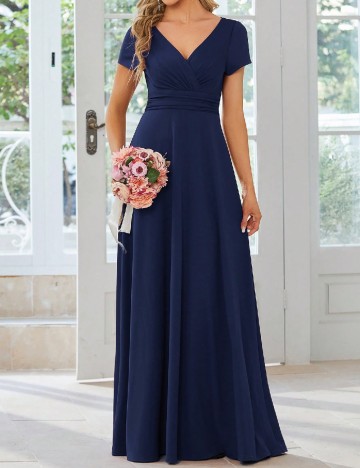 Rochie lunga Ever-Pretty, bleumarin inchis