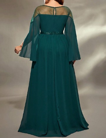 Rochie lunga Mgiacy, verde
