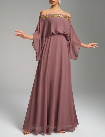 Rochie lunga Supgir, roz