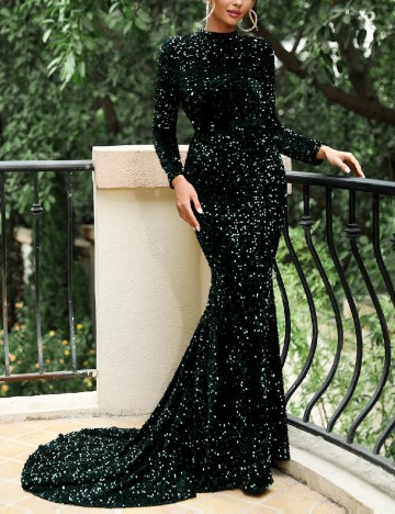 Rochie lunga Love&Lemonade, verde