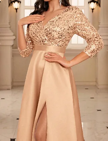 Rochie lunga Everlyl, crem