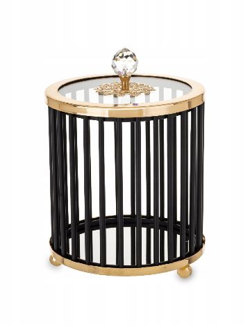 Recipient decorativ Art-Pol, negru/auriu