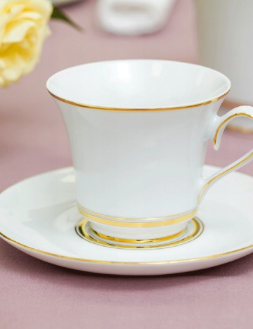 Set servire cafea, 18 piese Cmielow, alb