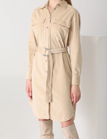 Rochie scurta BOSS, bej