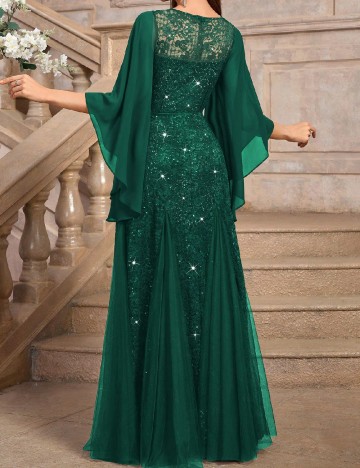 Rochie lunga Miusol, verde
