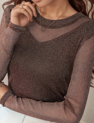 Bluza SHEIN CURVE, maro