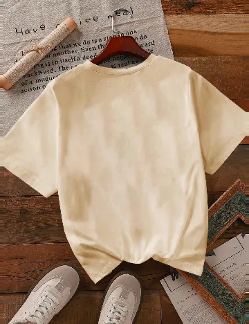 Tricou SHEIN CURVE, crem