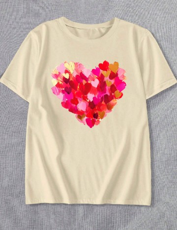 Tricou SHEIN CURVE, crem
