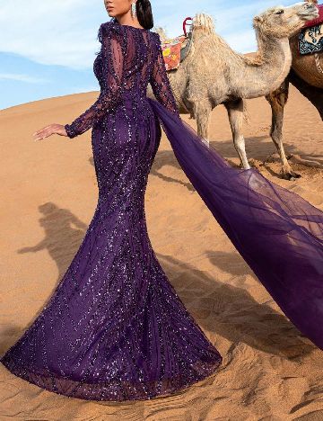 Rochie lunga Faeriesty, mov