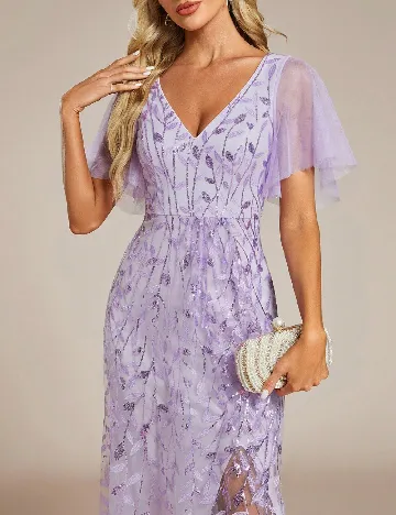 Rochie lunga Ever-Pretty, mov