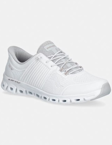 Adidasi SKECHERS, alb/gri
