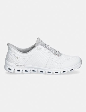 Adidasi SKECHERS, alb/gri