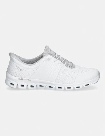 Adidasi SKECHERS, alb/gri
