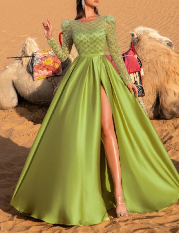 Rochie lunga Faeriesty, verde