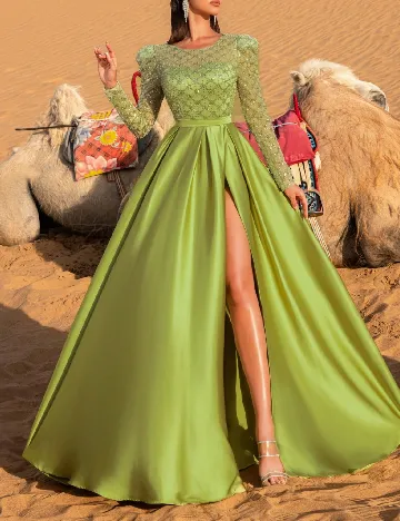Rochie lunga Faeriesty, verde