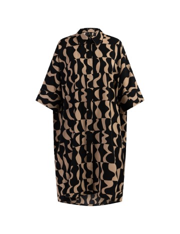 Rochie scurta DreiMaster, negru/maro