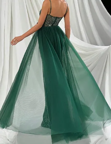 Rochie lunga QQ Fashion, verde