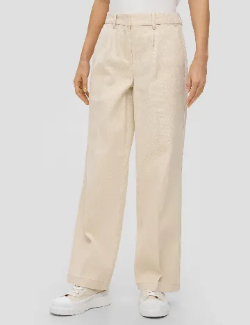 Pantaloni s.Oliver, crem
