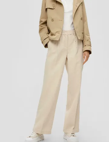Pantaloni s.Oliver, crem