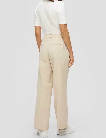Pantaloni s.Oliver, crem