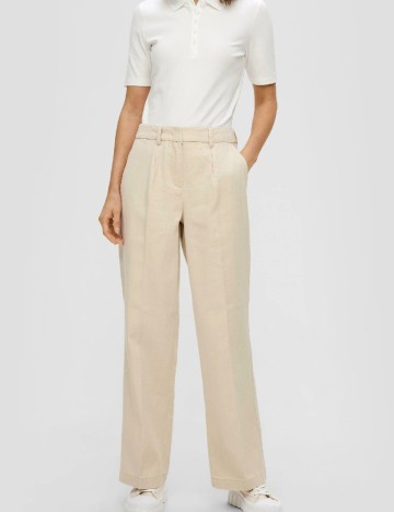 Pantaloni s.Oliver, crem
