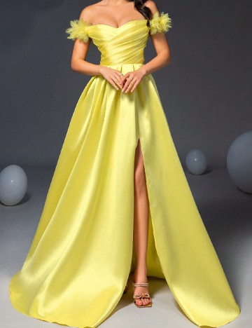 Rochie lunga Faeriesty, galben