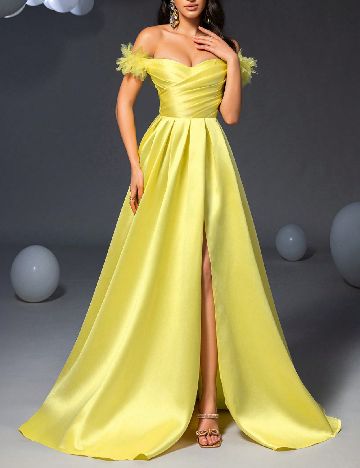 Rochie lunga Faeriesty, galben