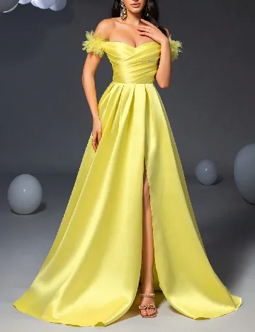 Rochie lunga Faeriesty, galben