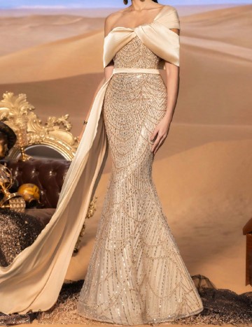 Rochie lunga Faeriesty, crem