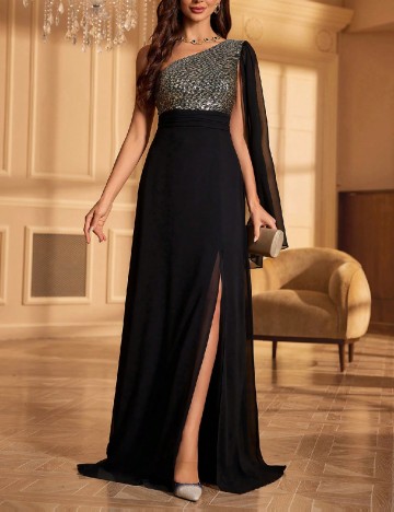 Rochie lunga UNITHORSE, negru