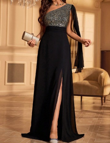 Rochie lunga UNITHORSE, negru