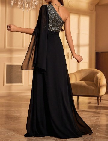 Rochie lunga UNITHORSE, negru