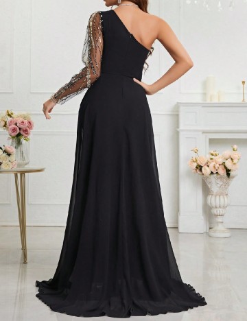 Rochie lunga UNITHORSE, negru